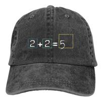 Washed Men's Baseball Cap 2+2=5 Radiohead Inspired Trucker Snapback Cowboy Caps Dad Hat Radiohead Rock Golf Hats Adjustable auksas