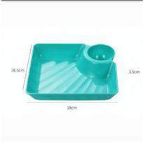 Home Dining Japanese Pp Dumpling Tray With Dipping Set geltona