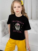 Clothes Child Girl Kids Cute Sad Hamster Clothes for Girls T-shirts Children T-shirt Girl Summer Children's Clothing Top 5-6Y gray