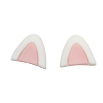 Mielos animacinių filmukų katės ir lokio ausytės klijų kremas „pasidaryk pats“ telefono dėklams, papuošalams ir plaukų segtukams Pink Rabbit Ears Pair beige