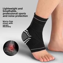Kulkšnies apsauga Sportiniai apsauginiai dirželiai: Neslystantis kulkšnies įtvaras krepšiniui, dviračių sportui ir fitnesui, kad būtų išvengta patempimų. Black M Single black