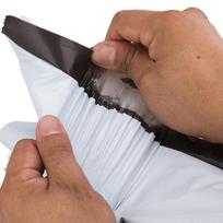 White Moisture-Proof Thickened Mailing Courier Bag Sample 5 pieces, stock