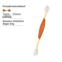 Dvipusė augintinio dantų šepetėlė šunims ir katėms - Burnos priežiūra 93050 oranžinė