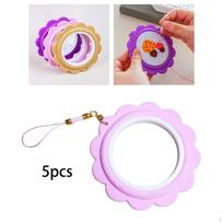 5 Pieces Mini Embroidery Hoop Crafting Ring Frame for Handy Sewing šviesiai violetinė spalva