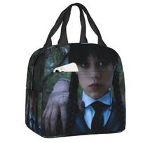 Insulated Lunch Bags for Camping Travel Comedy Horror TV Leakproof Thermal Cooler Lunch Box Women Children 22x20x13CM smėlis