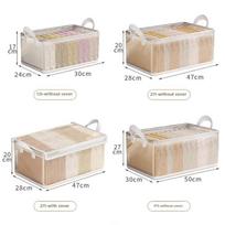 Skaidrios PVC laikymo dėžės su plieniniu rėmu, drabužių organizatorius, sulankstomos laikymo dėžės namų spintai, po lova 30*24*17cm
