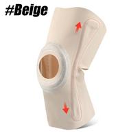 1PC Thin Knee Braces for Knee Pain with Patella EVA Pad &Side Resin Stabilizers for Men Women,Knee Compression Sleeve for Sports M beige