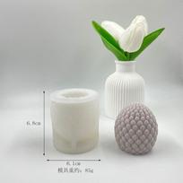 3D Kalėdų pušies kūgio silikoninės žvakės formelės „pasidaryk pats“ rankų darbo aromaterapinis gipso derva kankorėžyje amatai Kalėdų namų dekoravimui šviesiai pilka spalva
