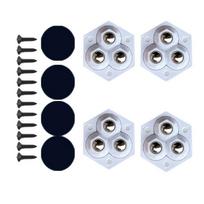 Pack Of 4 Self Adhesive Mini Caster Wheels with 360 Degree Rotation Rolling Wheels for Kitchen Appliances & Furniture juoda