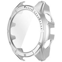 Hard PC Case for Garmin Tactix8 SOLAR 51mm Glass Screen Protector All Around Coverage Protective Bumpers Cover 51mm juoda/sidabras