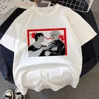 Jujutsu Kaisen T-Shirt New Japanese Anime Unisex Kawaii Summer Tops Yuji Itadori Graphic Tees Ulzzang Loose Cartoon Unisex Unisex Tshirt L