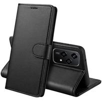 Case for Honor 200 Lite 5G - Black Wallet Flip Case Magnetic Clasp Card Holder Phonillico® juoda