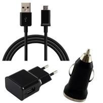 [Compatible XIAOMI MI A2 LITE] 3-in-1 Charger Pack - Cable-Mains Charger-Cigarette Lighter Black [Phonillico®] juoda