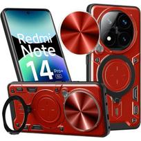 Case for Xiaomi Redmi Note 14 Pro Plus 5G, with Camera Protection Ring - Red - EFConnection®