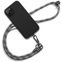 Case - Silicone - for iPhone 15 Plus - Black - Removable Lanyard - Anti-Scratch