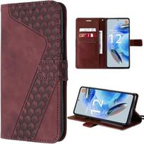 Case for Xiaomi Redmi Note 12 Pro 5G, PU Leather and TPU Case with Card Holder and Stand, Plaid Pattern, Red