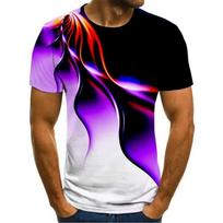 Men's Casual 3D Letter Print Short Sleeve T-Shirt XXL juoda
