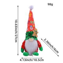 Christmas Gingerbread Man Faceless Doll Ornament Sequined Hat Rudolph Doll Christmas Window Ornament