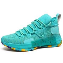 Free Sample Luxury Sports Sneaker for Men and Women Breathable Mesh Cushioning Custom Basketball Shoes for Summer and Spring 37 mėlyna