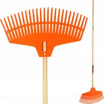 KADAX Rake with wooden handle for grass leaves 160 cm