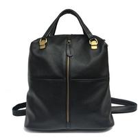 Zency Vintažinė moteriška natūralios odos kuprinė nuo vagystės, didelė mokyklinė rankinė, nešiojama ant peties, crossbody, su viršutine rankena, 3 viename juoda
