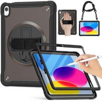 Case for iPad - A16 (11  ) - 10th Generation - Full Protection - Adjustable Shoulder Strap - Black juoda