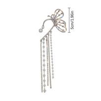 Butterfly Clip Earring Exquisite Zirconium Ear Cuff Long Tassels