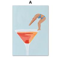 Humor Funny Wall Art Canvas Prints Nordic Minimalist Painting Interior Decor Posters On The Wall No Frame 21*30cm No Frame