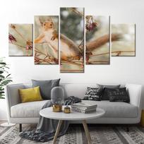 Moderni nuotrauka Gyvūnas voverė Paveikslas Drobė Tapyba Sienų menas Namų dekoras Sienų dekoracija HD Spaudiniai Plakatas 20x35cm*2  20x45cm*2  20x55cm*1