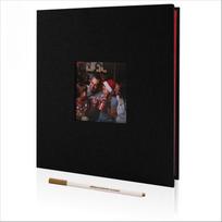 28X27CM Large Photo Albums Self Adhesive for 4x6 8x10 Pictures Scrapbook Album DIY 40 Blank Pages with A Metallic Pen juoda