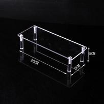 1-5 Tier Acrylic Display Stand Clear Display Riser Rack for Cupcake Perfume Doll Décor Organizer Amiibo Funko POP Figures DC05 black