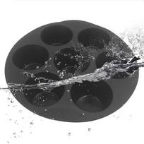 18cm/20cm Silicone Air Fryer Baking Molds 7-cavity Baking Muffin Cups Pan Cake Mold Cupcake Baking Kitchen Cake Gadgets Z3u4 HI04-0033-black-21cm smėlis