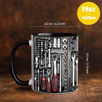 Liepos mėnesį The Man'S Toolbox 3D keraminė draugo jėgos kavos puodelis 301-400ml raudona