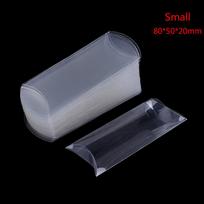 50 vnt. pagalvės formos skaidraus PVC saldainių dėžutės pakavimo dovanų dėžutės dovana vestuvių vakarėliui Small gray