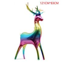 Kalėdiniai Elnio balionai Daugiaspalviai stovintys gyvūnai Balionai Vaikams Pripučiami žaislai 121*83CM įvairiaspalvis