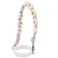 Water Bottle Handle Cute Flower Silicone Loop Hand Woven Water Bottle Lanyard Water Cup Rope for