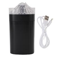 400ml Eterinių aliejų difuzorius, maitinamas USB, drėkintuvas su vandens papildymu, stalo kvapų mašinėlė, didelis juoda