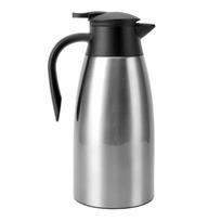 Izoliuotas vandens virdulys 2L 304 nerūdijančio plieno dvigubų sienelių vakuuminis termosas kavos dozatorius virdulys Brushed Silver