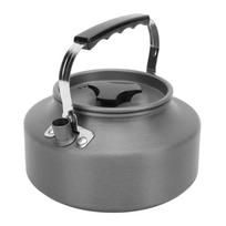 Kempingo virdulys 1,1 L talpos aliuminio lydinio karščiui atsparus nešiojamas viryklės kavos arbatos puodas skirtas L(for 6.5-9kg) black