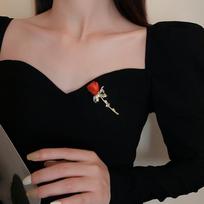 1 vnt rožinės segės dygliuota sagė Elegantiškos retro sagės Madingi moteriški drabužių priedai