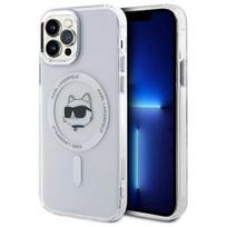 Karl Lagerfeld Klhmp12Mhlschh Iphone 12  / 12 Pro 6.1 Biały/White Hardcase Iml Metal Choupette Head Magsafe