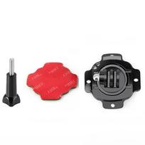 360 laipsnių besisukantis motociklo šalmo lipnus pagrindo laikiklis DJI Action 4 GoPro 12 11 Insta360 Go3 veiksmo kameros priedui red