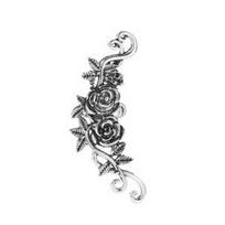 Elegant Floral Ear Cuff: Luxurious No-Piercing Design with Diamond Accents