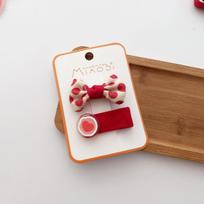 Kawaii Red Bowknot Dot Hairpins Children Baby Girls Kids Hair Clips Bow Pin Barrettes Accessories Hairclip Headdress Headwear about 6.5 cm brown