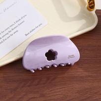 1pc Sweet candy colored grab clip hollow small hair clip macaron French style back of the head shark clip hair headband gray