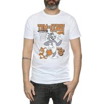 Tom and Jerry Mens Spinning Basketball Cotton T-Shirt XXL