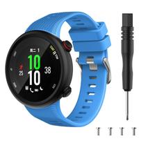 Nauja silikoninė išmanioji laikrodžio apyrankė skirta Garmin Forerunner 45 45s Sport apyrankės dirželiui su įrankiu Garmin Swim 2 apyrankės priedams For Forerunner 45 dangaus mėlyna spalva