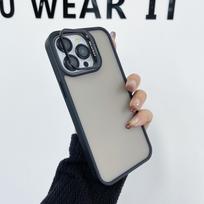 Suitable for Apple 15 Alloy Lens Magnetic Phone Case, Iphone14promax Matte Skin Feel 13 with Lens Film Apple 15