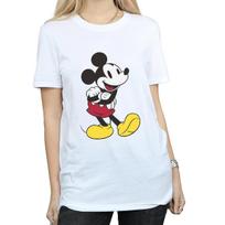 Disney Womens/Ladies Classic Mickey Mouse Cotton Boyfriend T-Shirt S balta