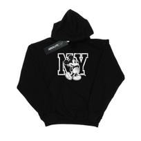 Disney Mens Mickey Mouse NY Kicking Hoodie L juoda